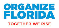 the logo for organize florida together we rise